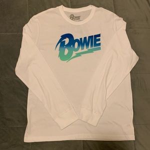 White David Bowie Long Sleeve T Shirt
